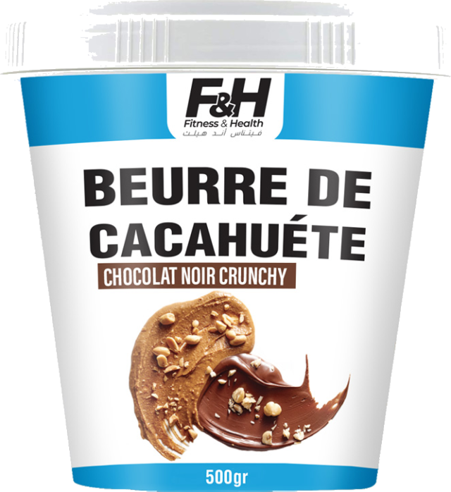 Beurre de cacahuètes Crunchy Chocolat – Seau 500 g