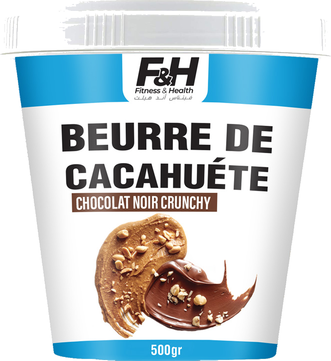 Beurre de cacahuètes Crunchy Chocolat – Seau 500 g