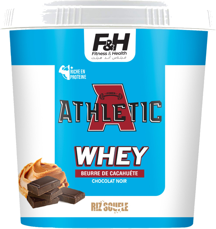Beurre de cacahuètes Whey Chocolat noir (Athletic) -1 kg