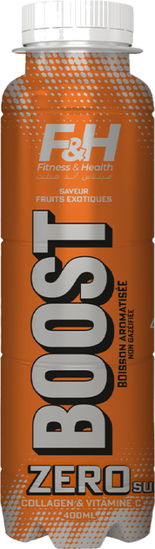 F&H Boost Orange Twist – énergisante non gazéifiée – 8 unités
