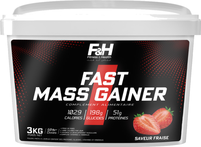 Fast Mass Gainer 3 kg – Saveur Fraise
