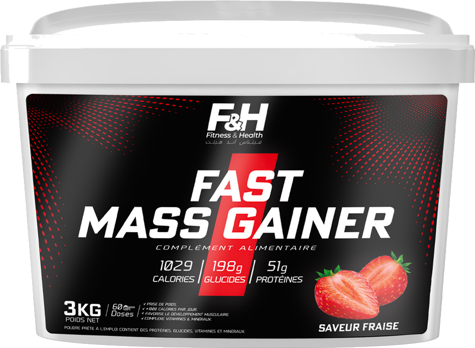Fast Mass Gainer 3 kg – Saveur Fraise